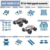 Aluminum Metal Alloy Blue Upgrade Parts for MJX 1/10 10208 V1 V2 RC Cars Drive Shaft Steering Group C-type Seat Shock Absorber