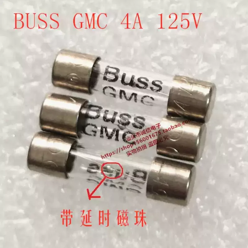 5-100 pcs BUSS GMC 4A 125V fuse glass tube 5*20mm original slow-blow