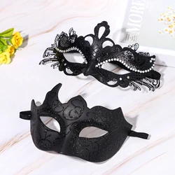 Couples Masquerade Ball Mask Venetian Metal Mask Carnival Party Costume Accessories Mystery Fashion Ball Mask Set