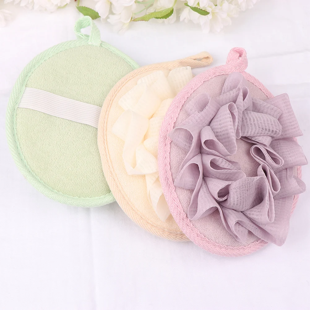 

3pcs Ball Super Soft Body Scrubbers Exfoliating Loofah Sponge Bathing Net Foam Maker Shower Accessories