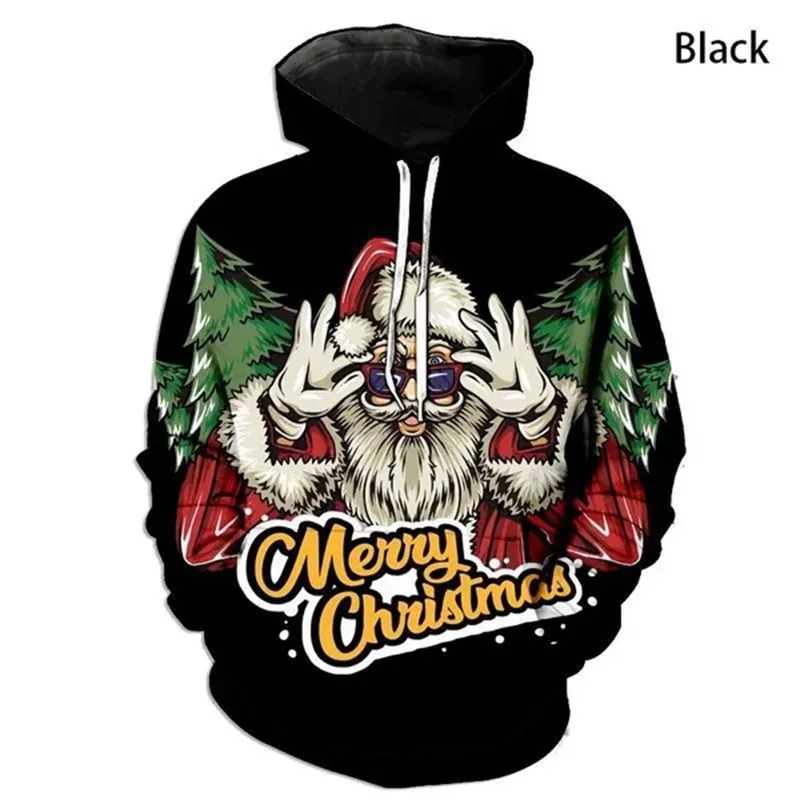 

Christmas Santa Claus Hoodies For Men Women 3D Digital Printed Casual Long Sleeve Hoodie Mens Plus Size Pullovers Sweatshirts