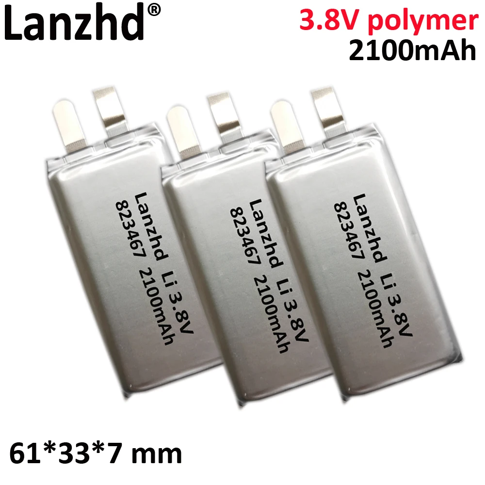 3.7V high rate polymer lithium Suitable for Mini 3, 3 Pro Cell flight battery drone power cell 823467 2100mAh 67*348*8.2mm