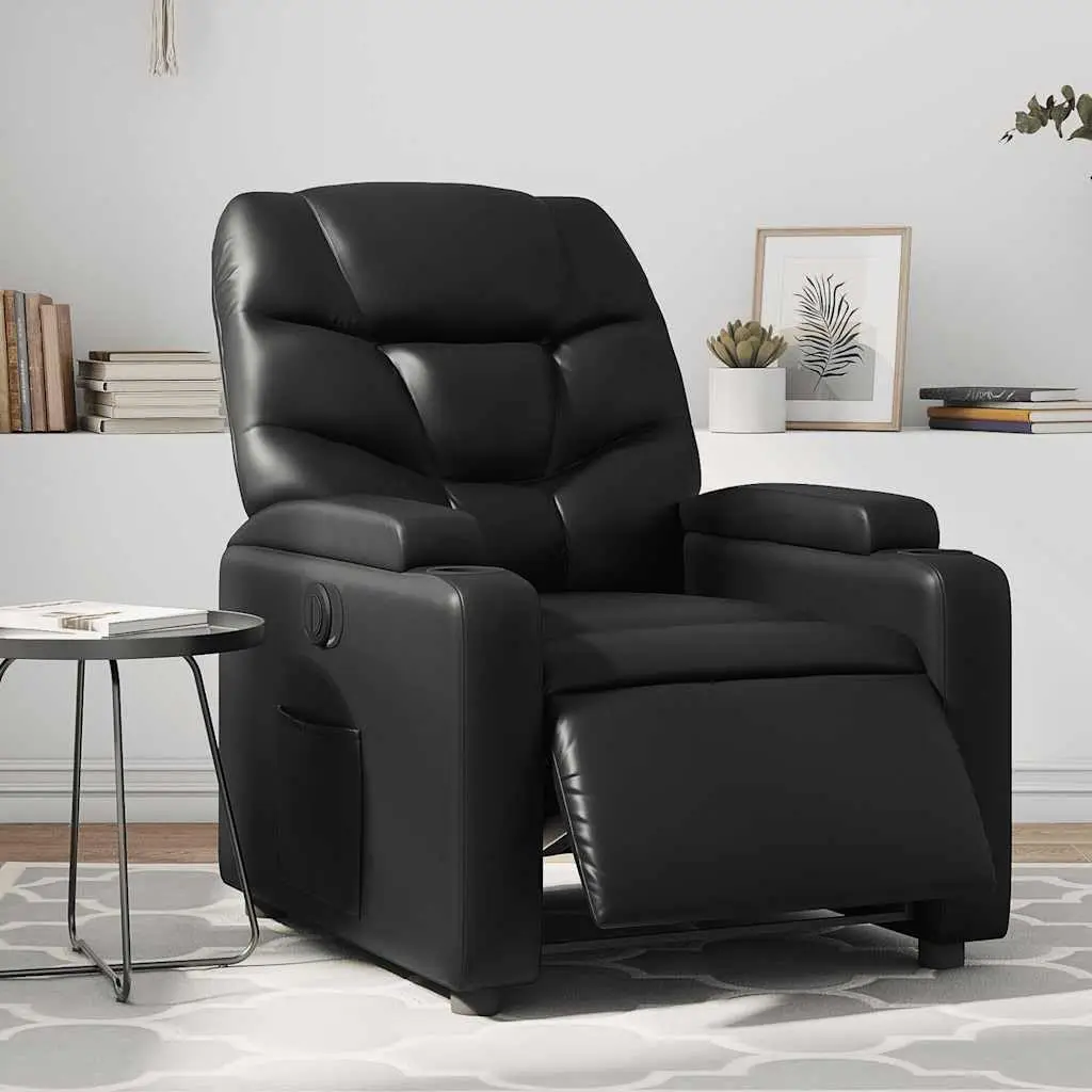 Electric Massage Recliner Chair, Power Reclining a with 6 Vibration Points, 135 Dee Adjustable Backrest and Footrest