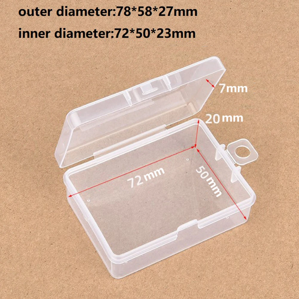 Tool Box Storage Box Transparent Containers 1pc Component Organizer PP Plastic Storage Box Rectangle Screw Holder Case