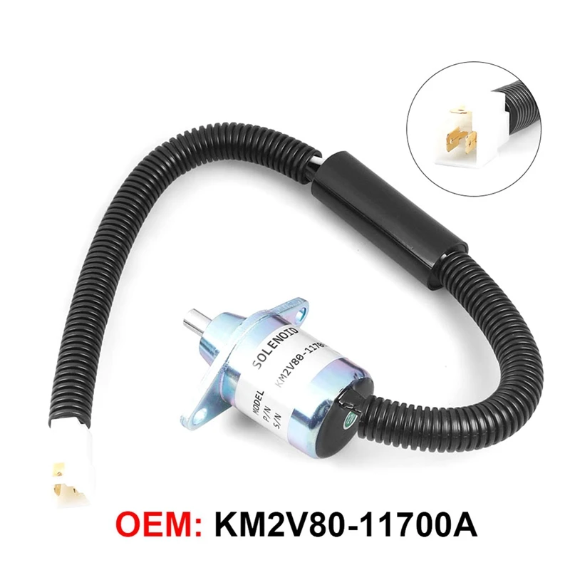 

KM2V80-11700A 12V Fuel Shut Off Solenoid Valve For Diesels Engine Generator Oil Stop Solenoid Valve