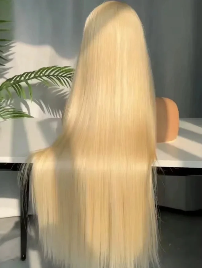 

Straight Human Hair Wig 13x4 HD Lace Frontal Wig 250% Density 30 40Inch 613 Honey Blonde Colored 13x6 Lace Front Human Hair Wig