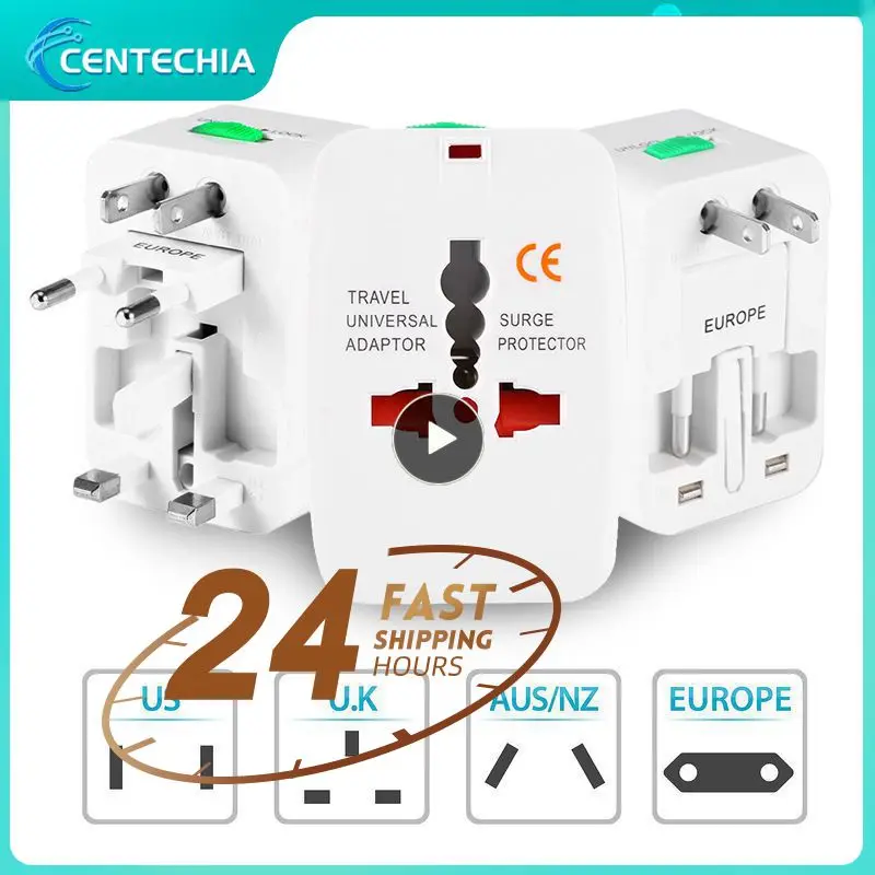 All in One Universal Travel Adapter Plug USB US UK EU Converter Socket Plug Adaptor Power Charger CE EU UK US Adaptor