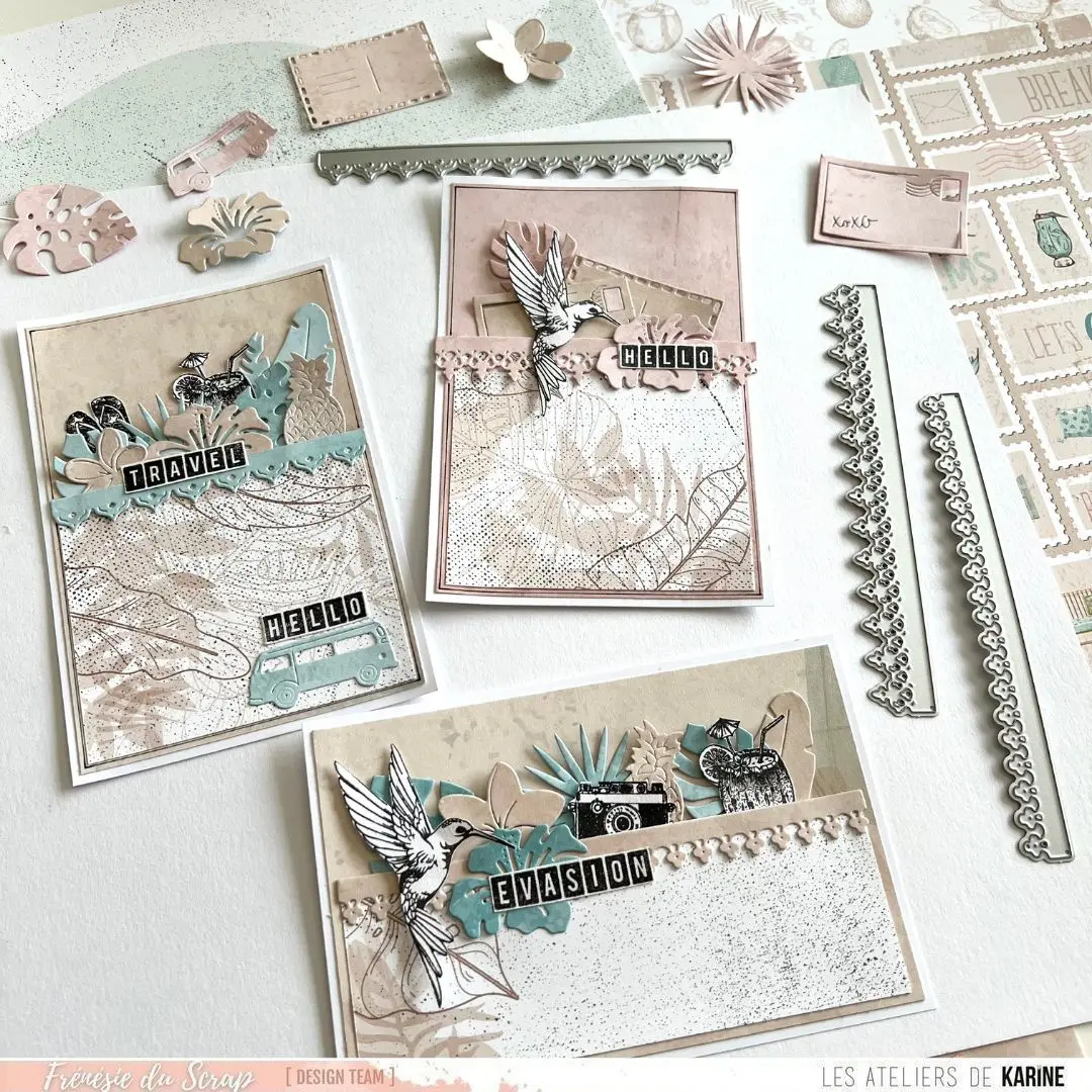 Means of Transportation Fleurs Postcards Metal Cutting Dies Scrapbooking Handcraft Paper Card Craft Template 2024 New Summer