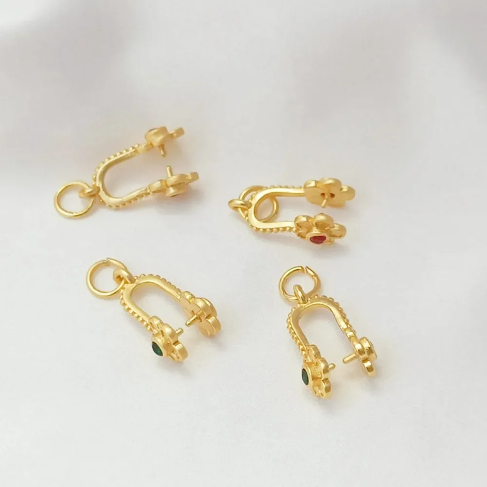 

Застежка в виде цветка циркония в древнем стиле с инкрустацией золотом, кулон мира, браслет ручной работы своими руками, пончик, кулон и аксессуар