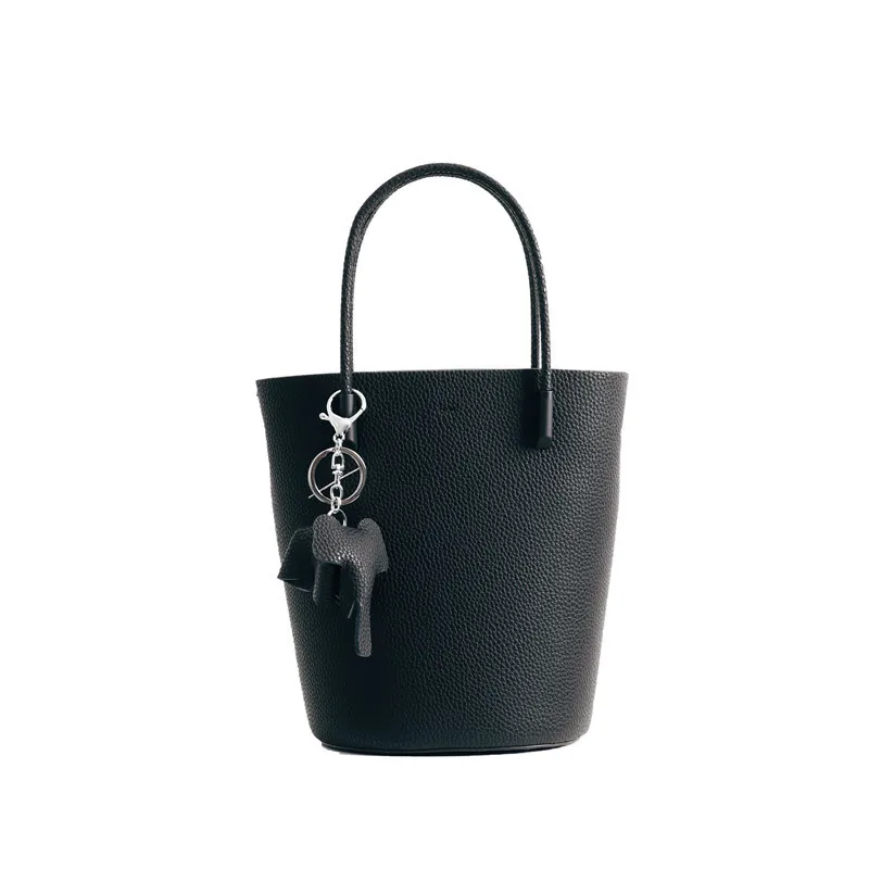 Skórzana torebka damska ze skóry bydlęcej Packs2024Spring New Handbag Fashion All-Matching Special-Interest Design Cross Body Bucket Bag