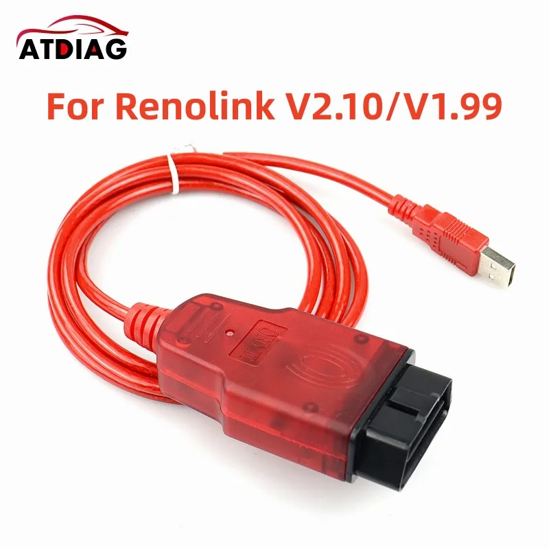 

Renolink V2.10 OBD2 диагностический кабель инструменты подушка безопасности ECM UCH код ключа ECU программатор сброса USB интерфейс для декодера подушки безопасности Renault