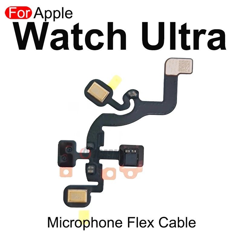 Aocarmo para Apple Watch Ultra 49mm LCD micrófono de alimentación corona Bluetooth placa pequeña conexión de batería piezas de reparación de cable flexible