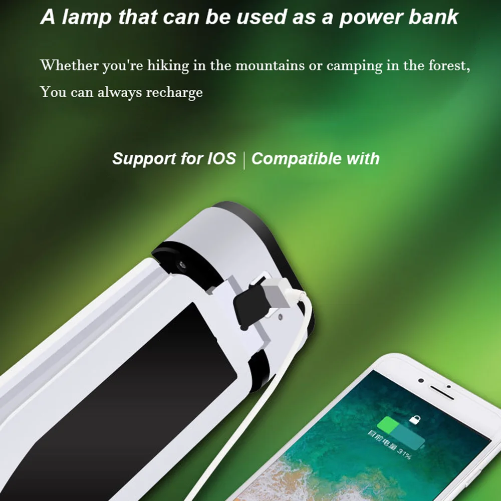 Solar Multifunctional Outdoor Mobile Phone Charging Light 60LEDS Three-leaf Emergency Bulb USB Magnetic Adsorption Camping Light