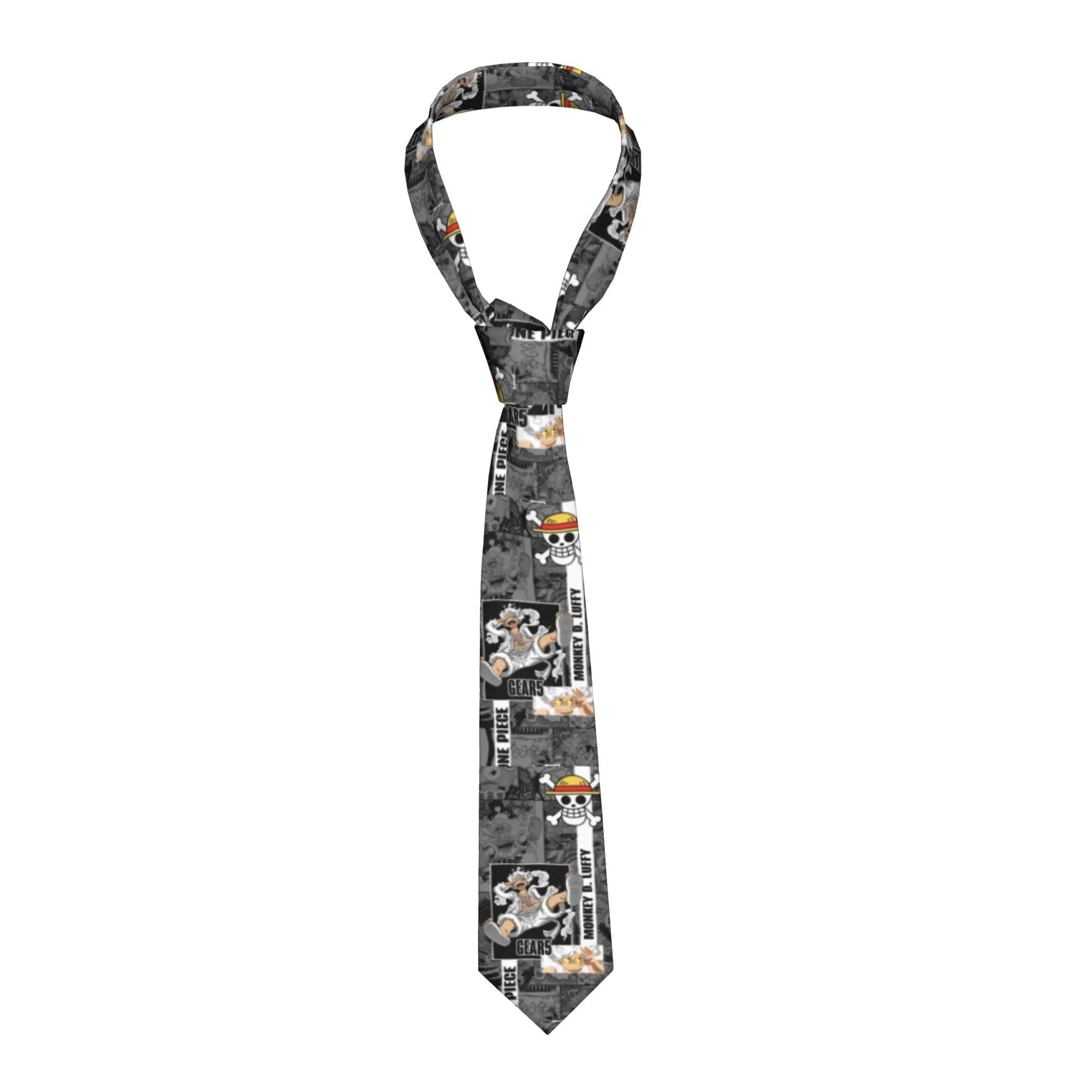 

luffys o-one-pieces Gravatas Unisex 8 cm Tags Neck Ties for Men Casual Narrow Gravatas Wedding Accessories