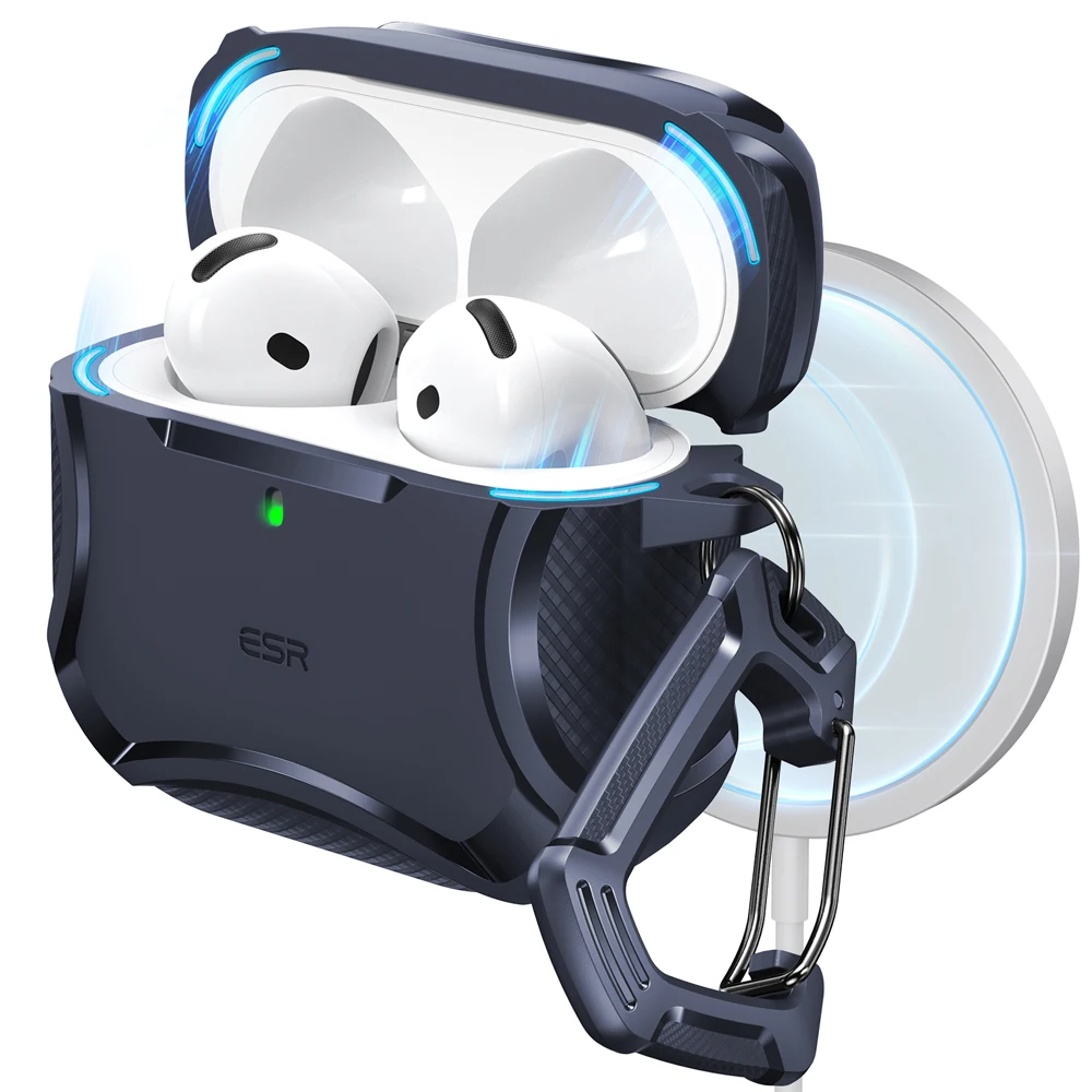 ESR voor AirPods 5/4 hoesje (HaloLock) MagSafe oordopjeshoesje voor AirPods Pro 3/AirPods Pro hoesje 2e/1e generatie (2023/2022/2019)