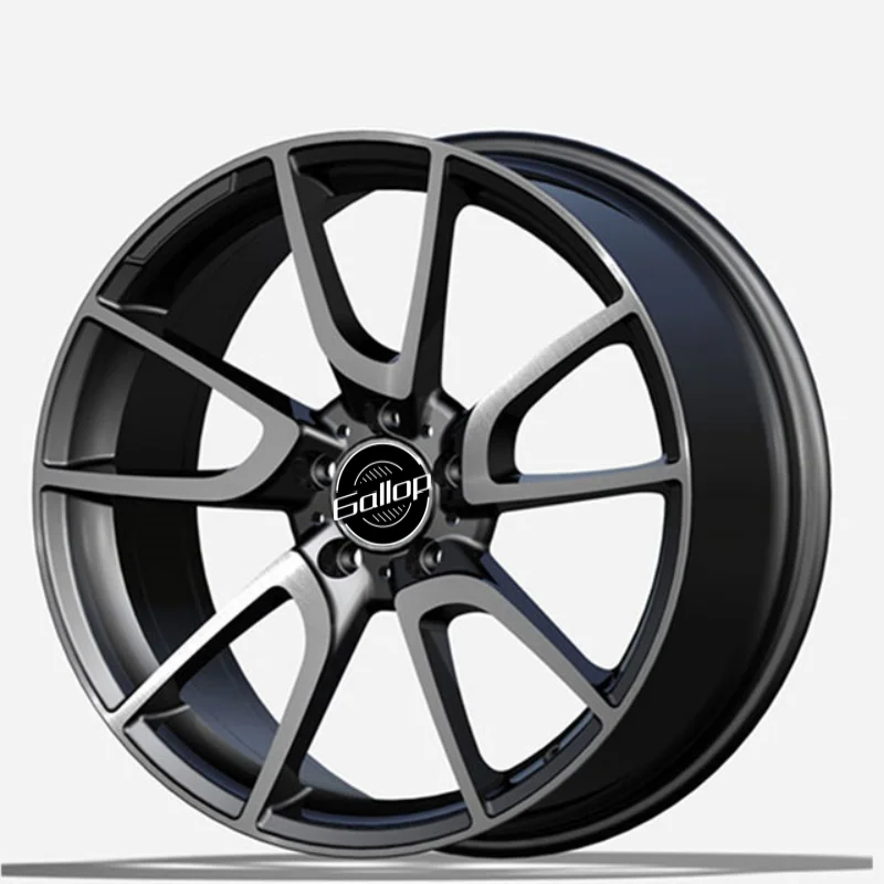 Gallop 18 19 20 Inch ET 35-45 40-47 Black Passenger Car Wheels PCD5*112 Machine Face Finish for Benz C63 AMG E63 S63 W204 W205