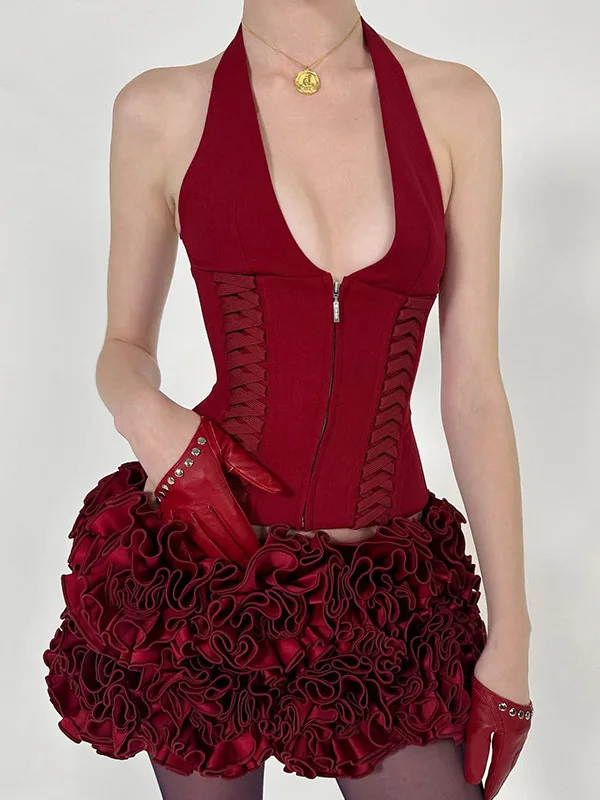 

Сексуальный топ на шнуровке с глубоким v-образным вырезом, облегающая майка, уличная одежда, весна-лето, повседневная женская одежда