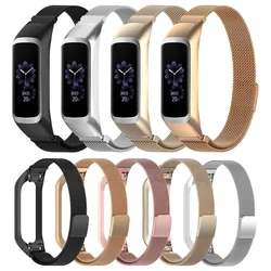 Magnetic Loop Strap For Samsung Galaxy Fit2 R220 Replacement Wristband Stainless Steel Bracelet For Fit 2 Smart Watch Belt