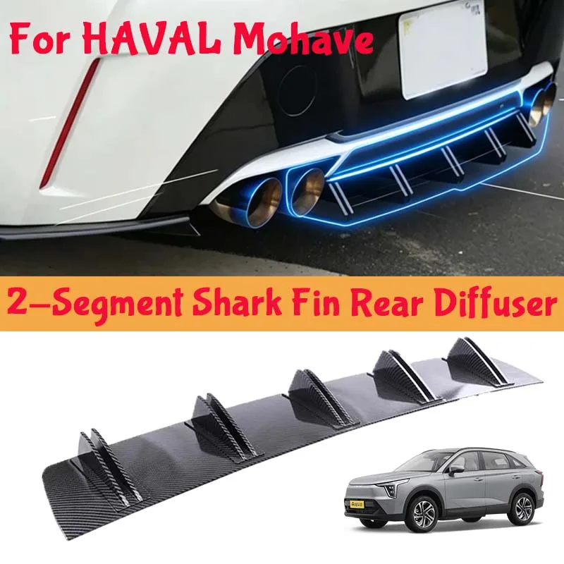 For HAVAL Mohave Shark Fin Rear Diffuser Split Chassis Spoiler Auto Aerodynamic Parts Aerodynamic Modification