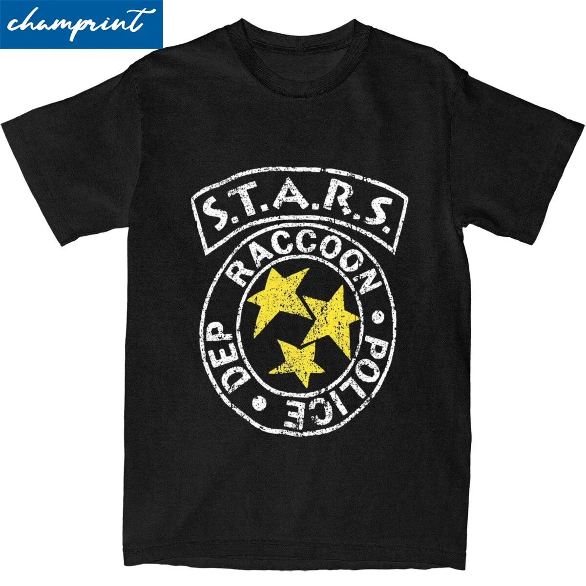 STARS Resident Evils T-Shirt for Men Women Vintage 100% Cotton Tees Round Neck Short Sleeve T Shirts Party Tops