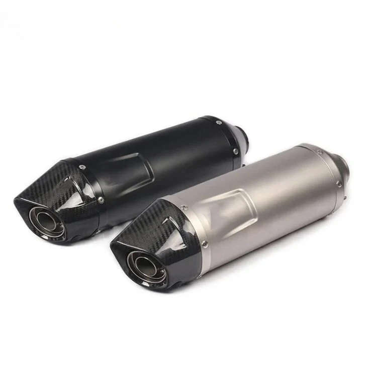 Silenciador de escape de fibra de carbono de 51MM, Escape de motocicleta de carreras para CBR 650 Ninja 400, Escapes de escape deportivos