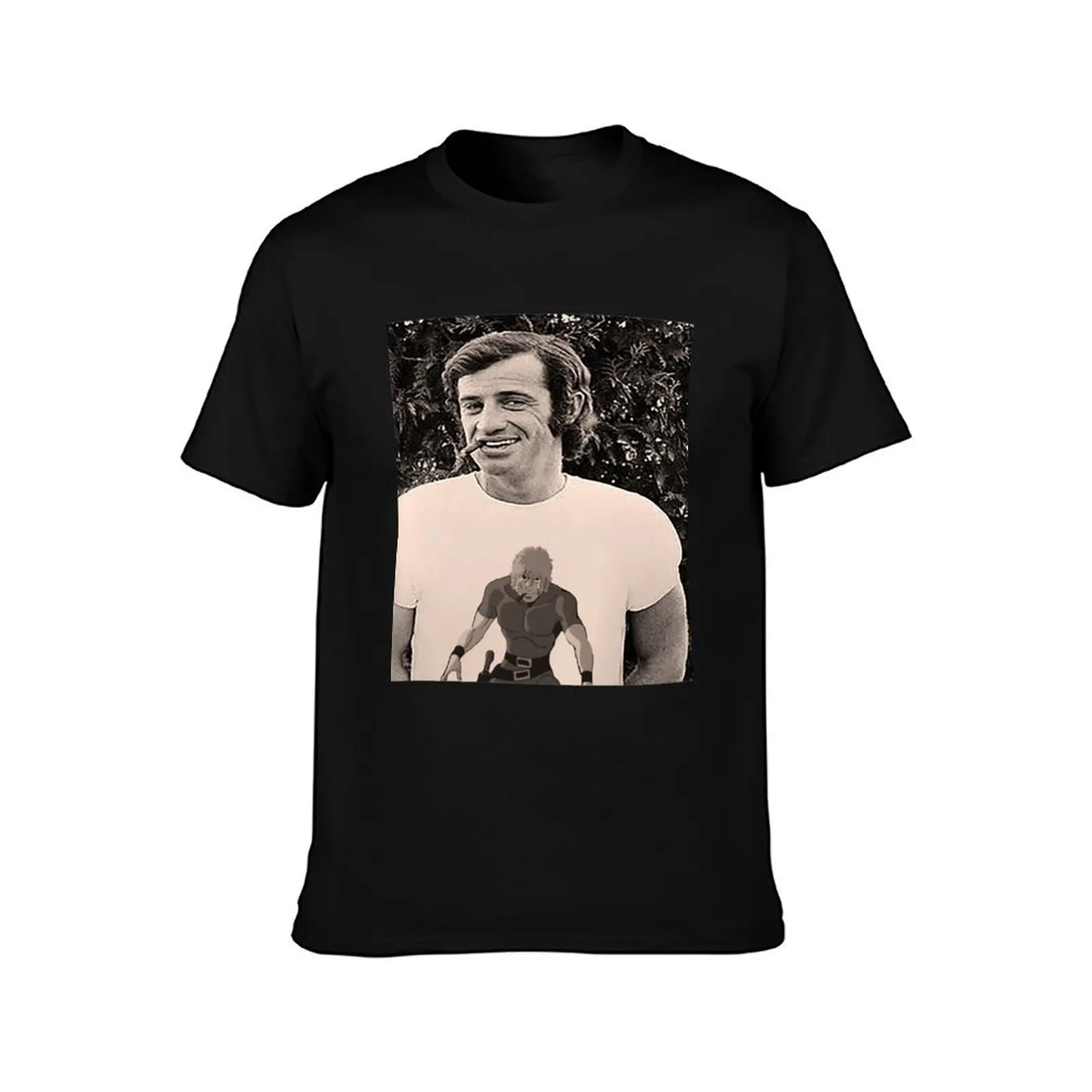 Jean-paul Belmondo T-Shirt Basic Solid Color Casual Tee Shirt T-Shirt