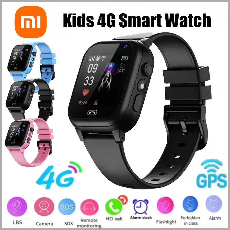 Xiaomi MIJIA Kids 4G Smart Watch Sim Card Call SOS GPS Location Child SmartWatch Camera Waterproof Watch For Boys Girls Present