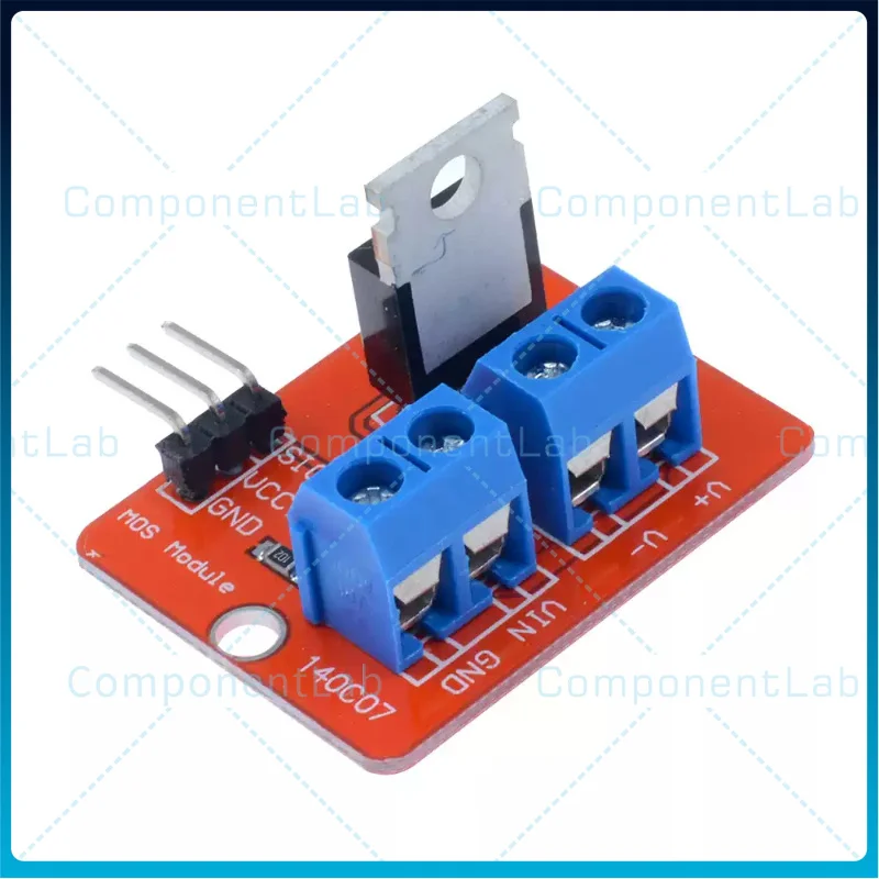 Módulo Driver de Transistor de Efeito de Campo (FET) MOSFET IRF520 de 5-15 Peças, Acionado por Microcontrolador
