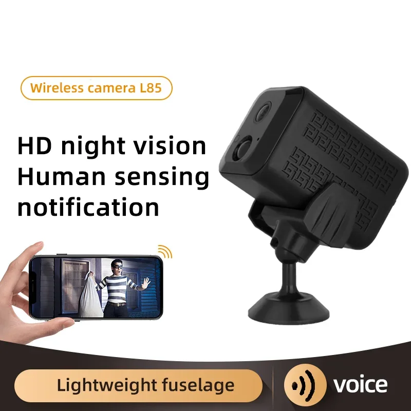 Mini Câmera De Vigilância WiFi, Visão Noturna IR, CCTV De Segurança, 4MP