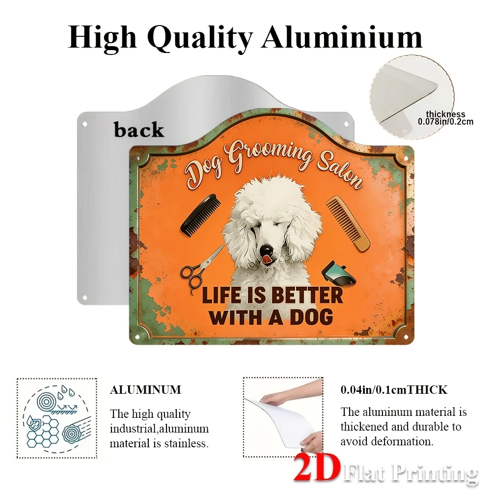 1pc, 2D Flat, Signs Metal Sheet Painting 