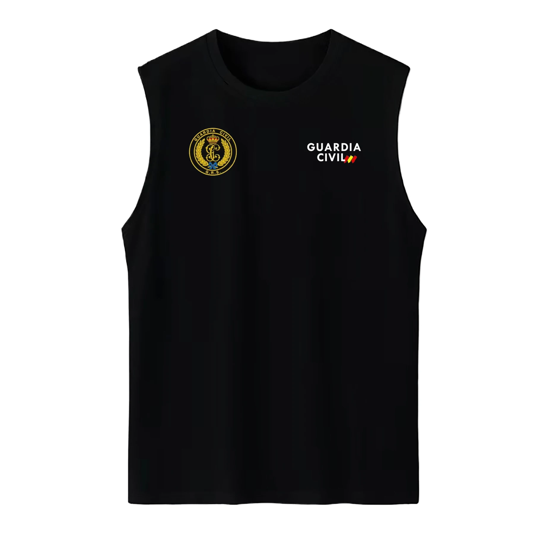 Spanish Guardia Civil GRS Insignia Tank Top 100% Cotton O-Neck Summer Casual Mens Vest Sleeveless T-shirt Military Streetwear