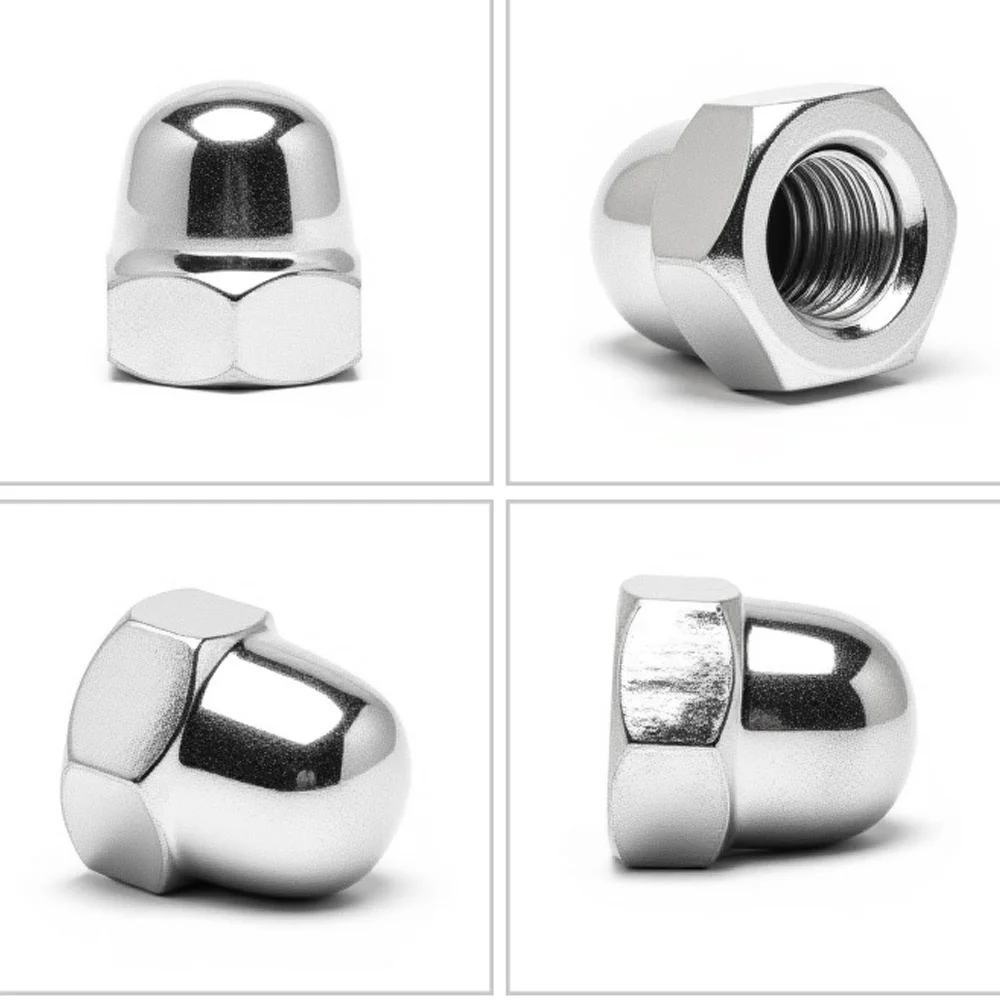 304 스테인리스 스틸 육각 캡 너트 돔 너트 장식용 M8 M10 M12 M14 M16 M20 미세 나사 너트 피치 1.0/1.25/1.5mm