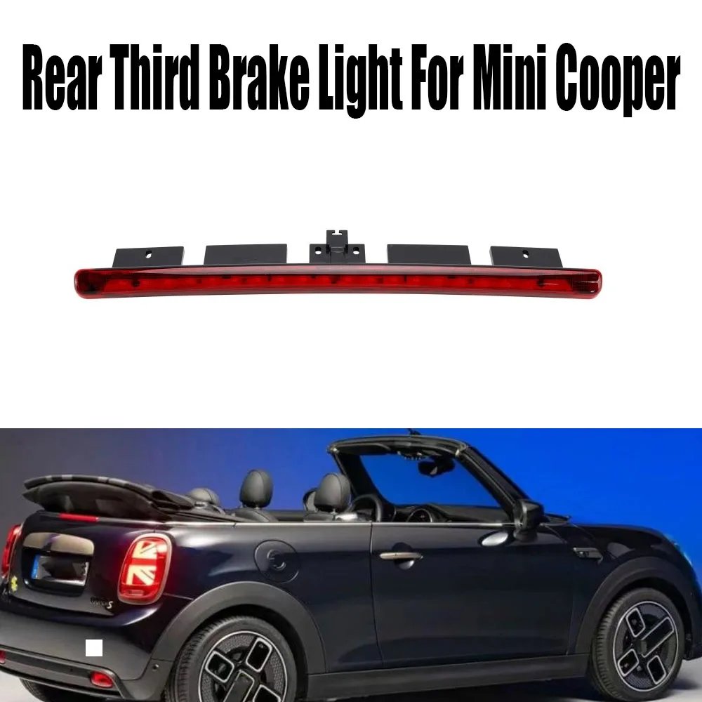 Rear Third Brake Light 63256961016 For Mini Cooper Convertible R52 03-08 Red E7 Additional Brake Lights Assembly Replacement