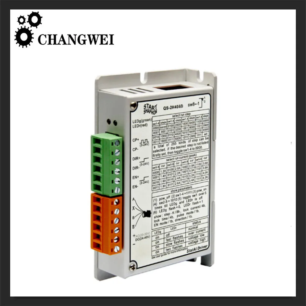 

The latest CNC Stator QS-2H404D two-phase stepping driver All-digital stepping driver is suitable for 57byg250a/b/c/C1/d/e