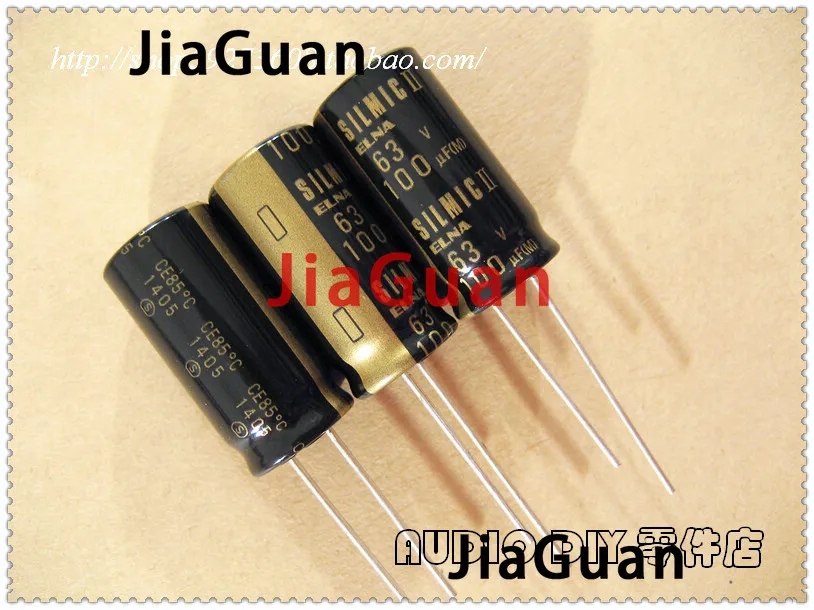 10PCS NEW ELNA RFS SILMIC II 63V100UF 12.5X25MM SILMICII 100UF 63V hot sale SILMIC2 100uF/63V audio Capacitor 63V 100uF