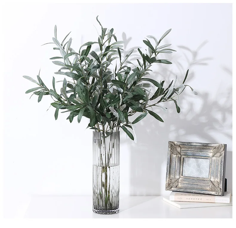 Künstliche Pflanzen, grüne Blätter, Olivenzweig, Früchte, künstliche Dekoration für Festivals, Hochzeiten, Zuhause, Zimmer, Fotografie-Requisite, Outdoor, Garten, Hof, Geschenk, Dekoration – Detail 5