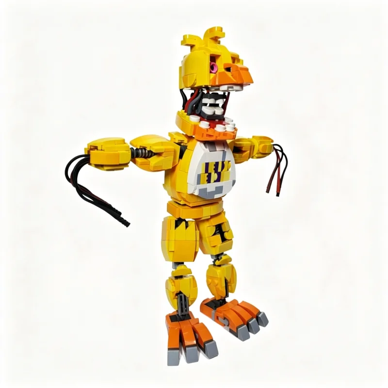516pcs MOC Withered Chica Five Nights At Freddy S Games Model Building Blocks Creative DIY Gift Display Decor Assemble Premium