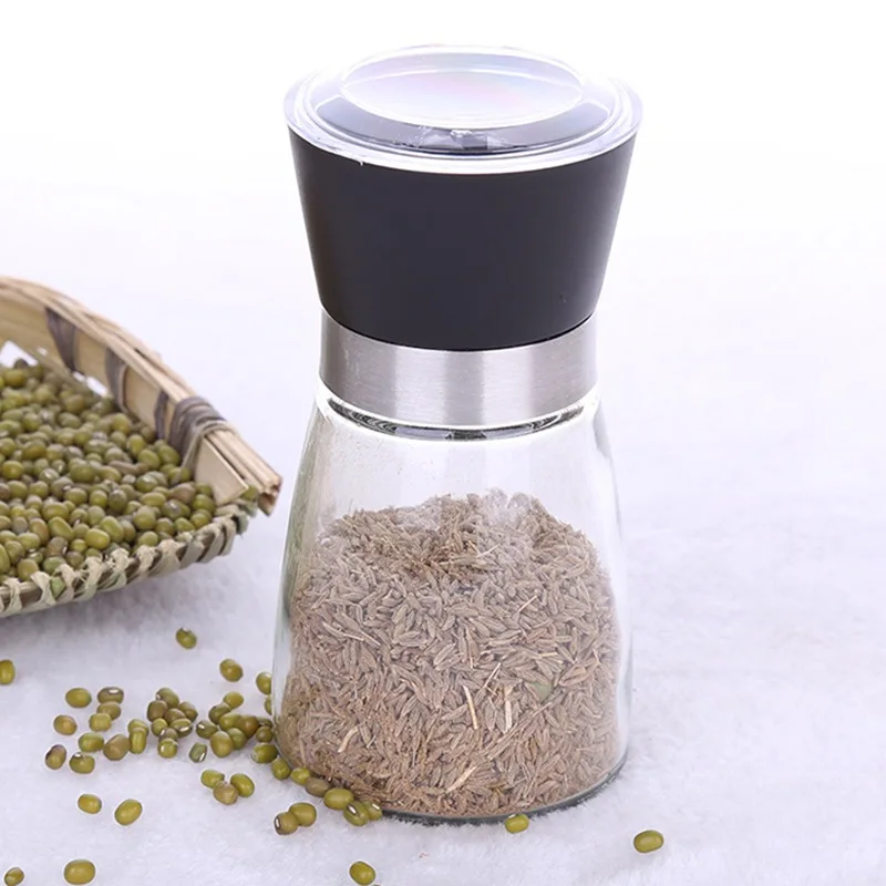 

Manual Salt Pepper Mill Grinder Seasoning Bottle Spice Grinding Containers Adjustable Mill Shakers Kitchen Gadgets New