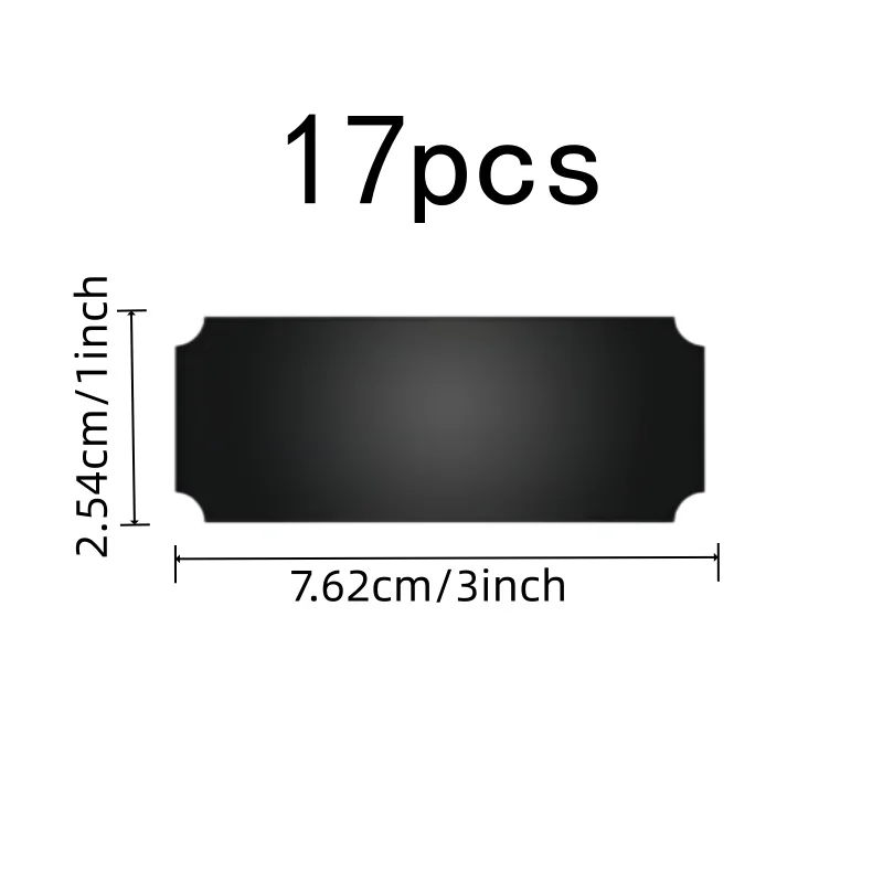 17 pcs Black Adhesive Name Plates Self-Adhesive Backing, designed for Meeting Table Signs, Durable Scratch Resistant