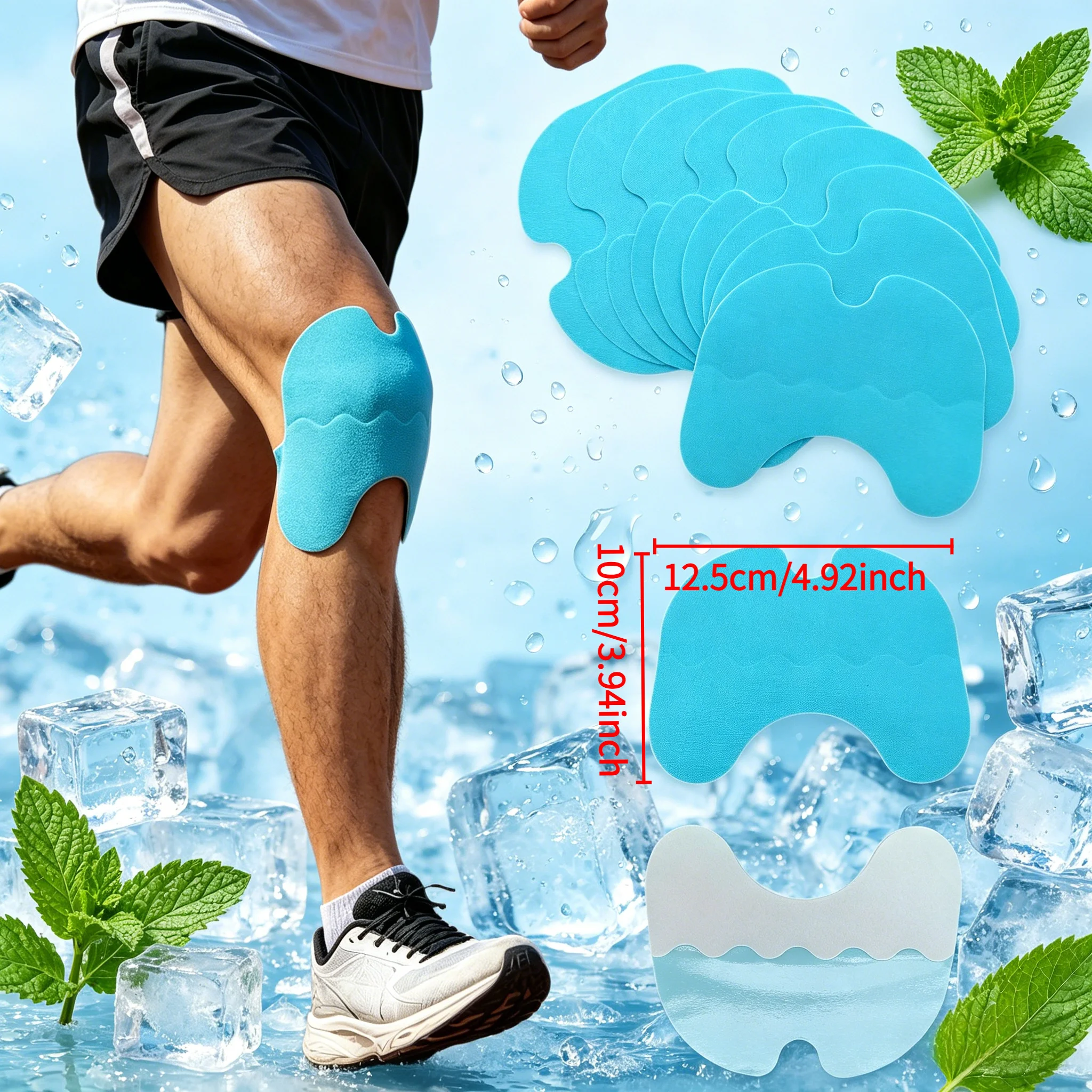Elastic Compression Athletic Tape,Ice Cooling Elastic Wrap Bandage,Knee Specific,for Fitness,Training Supplies,Fitness Additions
