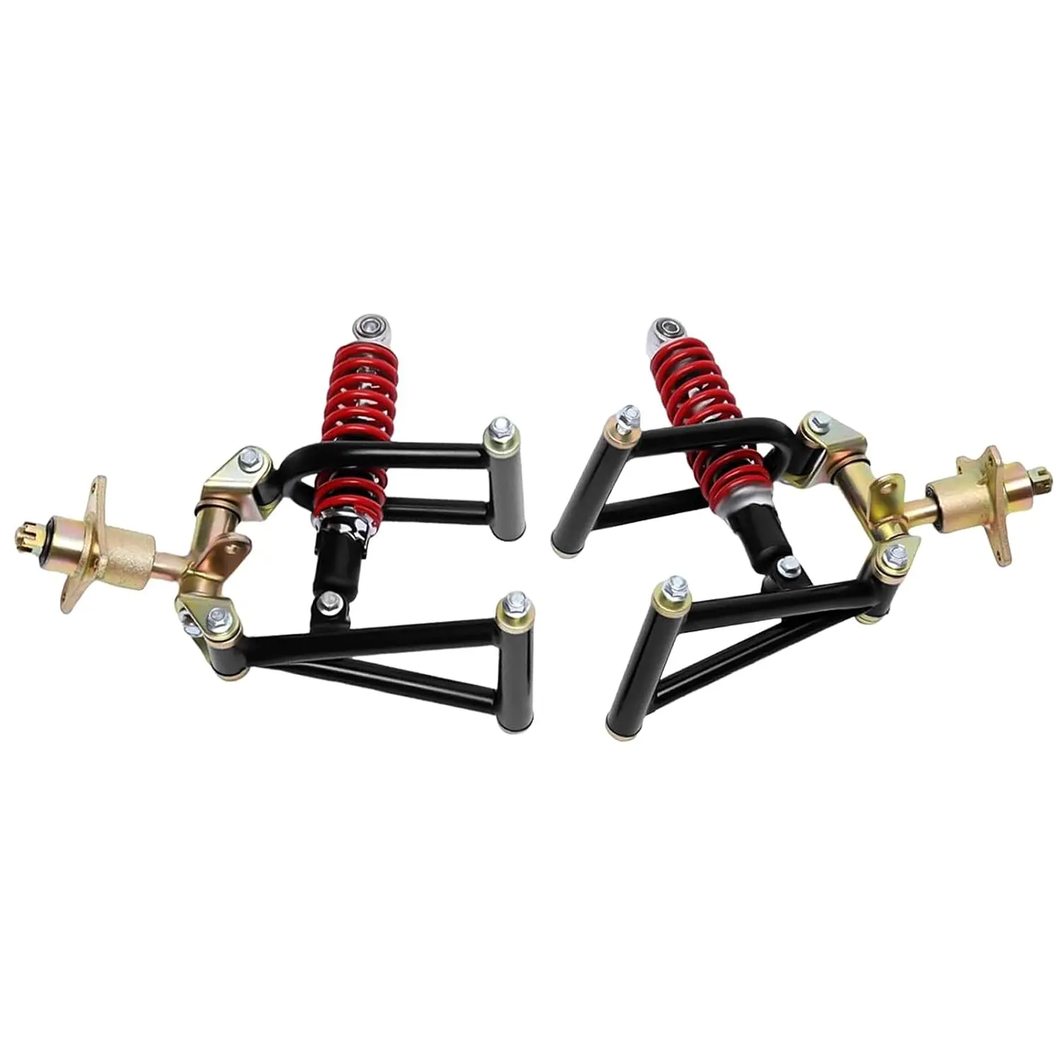 

1Set 285mm Suspension Swing A Arm Upper/Lower Steering Knuckle Spindle with Brake Disc 4 STUD Wheel Hub Fit For Buggy ATV Parts