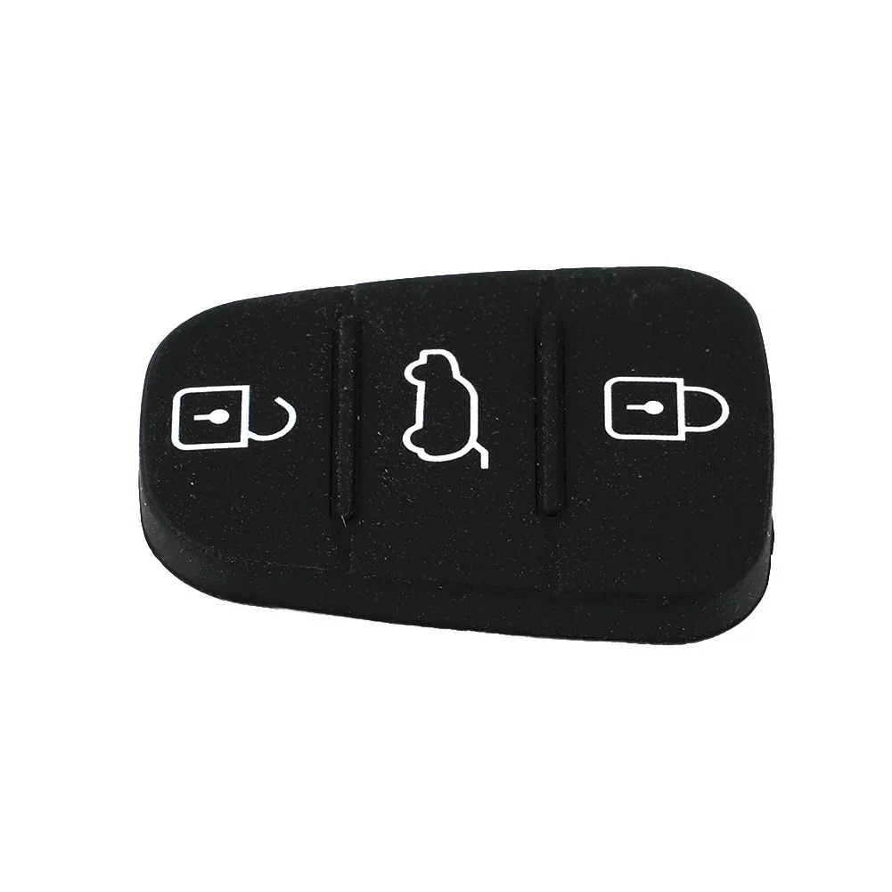 Couvercle de bouton de clé à distance en plastique noir, coque de clé, étui porte-clés, 3 boutons, adapté pour Hyundai I10, I20, I30, Kia Amanti, 1PC