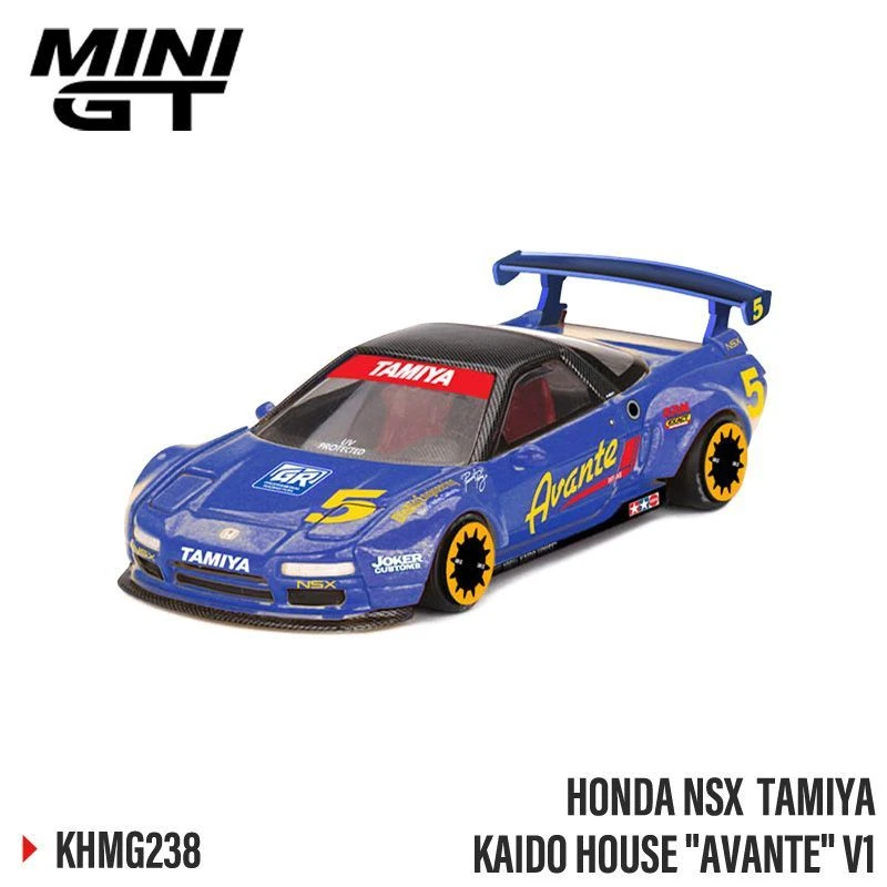 In Stock Kaido House + MINIGT 1:64 Honda NSX TAMIYA X KAIDO HOUSE AVANTE V1 Alloy Die-casting Car Model Collection Gift