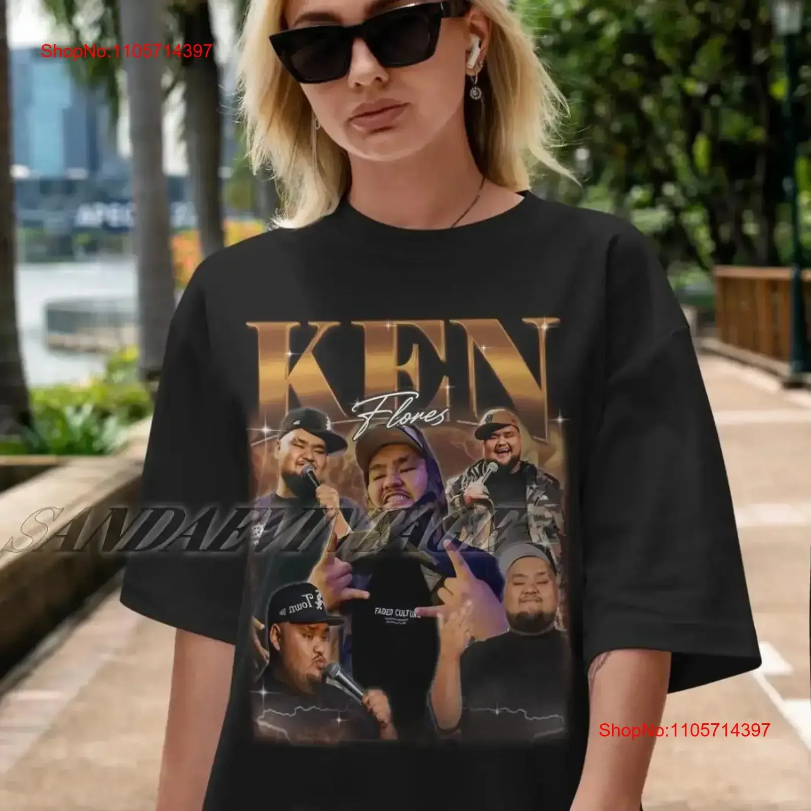 Limited Ken Flores Vintage T Shirt Fan Homage Retro For Women and Man vintage Washed Stylish streetwear Stretched Casual