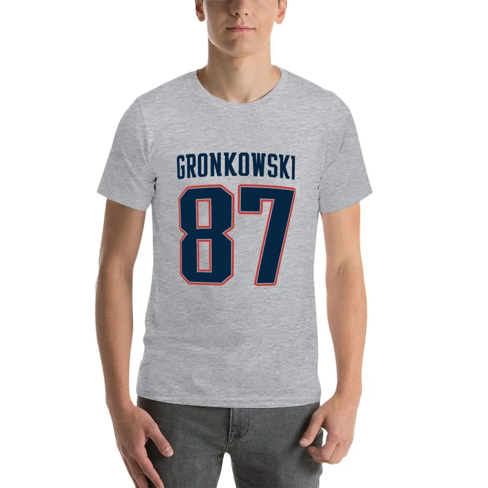 87 gronkowski superbowl t-shirt szybkoschnący t-shirt hipisowski ubrania męskie graficzne t-shirty