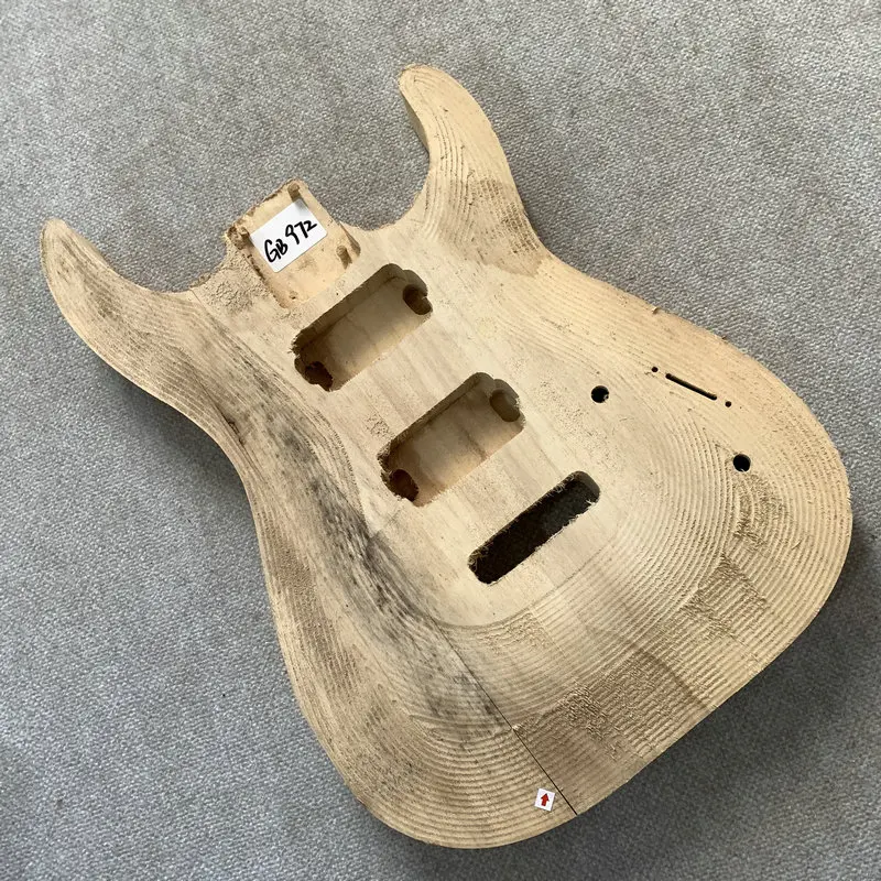 GB972 Unfinished  Electric Guitar Body Solid Basswood  DIY Guitar Parts Replace Accessories NO Paints Body Crack