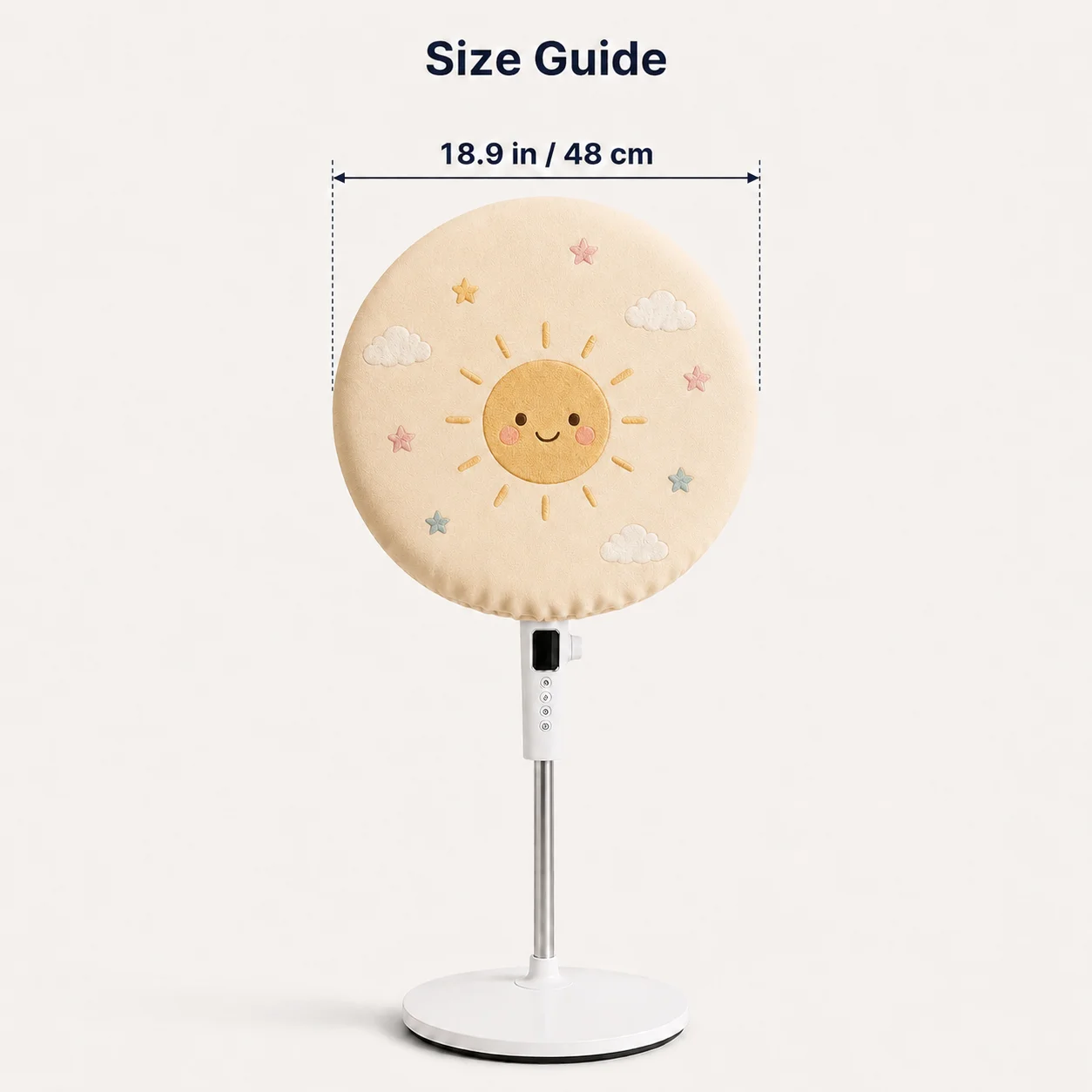 Custom Electric Fan Dust Cover Personalized Waterproof Fan Cover Peach Skin 48cm Round Protective Cover Home Storage Decor Gift