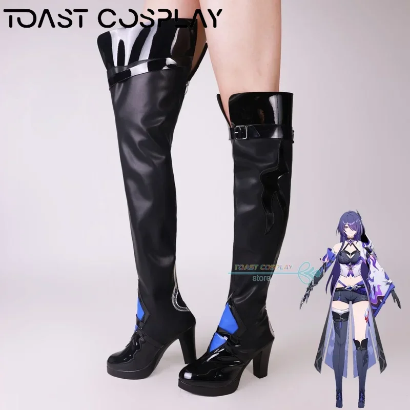 Acheron Honkai Star Rail Cosplay Shoes Anime Game Cos Boots Comic Acheron Cosplay Costume Prop Shoes for Con Halloween Party