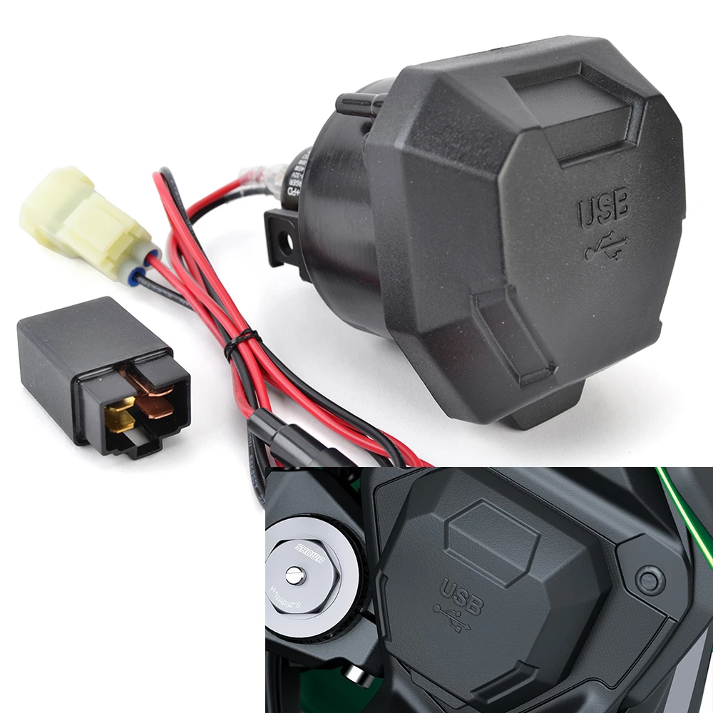 

Versys 650 USB Charger Outlet Charger Phone Adapter Socket C Type 12V-24V For Kawasaki Versys650 2022-2024
