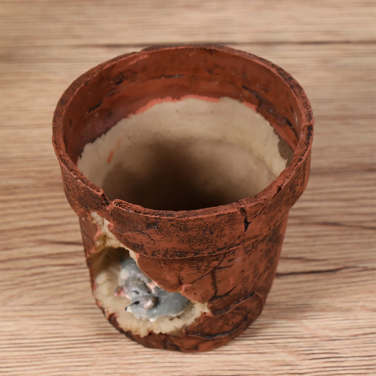 

1Pcs Resin Flowerpot Lifelike Mouse Shape Creative Cartoon Succulent Pot Miniature Handmade Bonsai Vase Home Garden Balcony